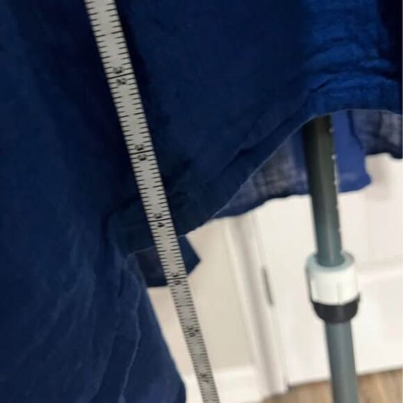 Plus Oversized Like New Belma Button-Up Blouse - One Size Plus 100% Cotton C7102 - Picture 5 of 7